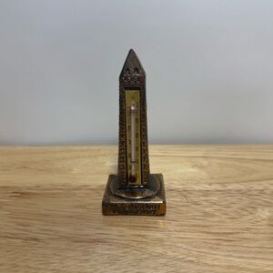 VTG Washington Monument Thermometer Figure Souvenir Decorative Table Desk Decor